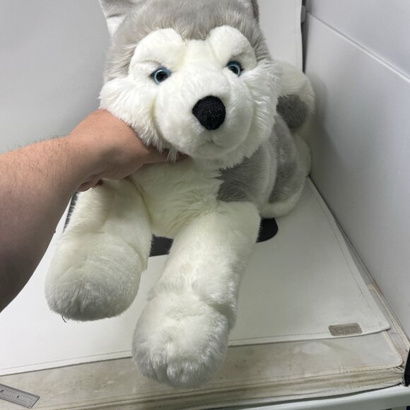 27in Aurora World  Husky Wolf Plush Dog Stuffed Animal Pillow Plush - Picture 4 of 14